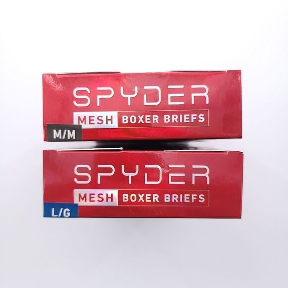 SPYDER Mesh Boxer Briefs 3 Pack Sz Medium / Large Red Black Gray Mens - Picture 4 of 4